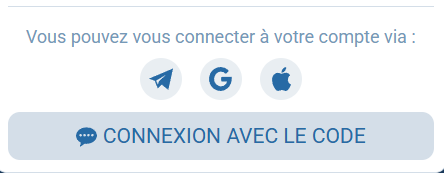 Connexion via les réseaux sociaux